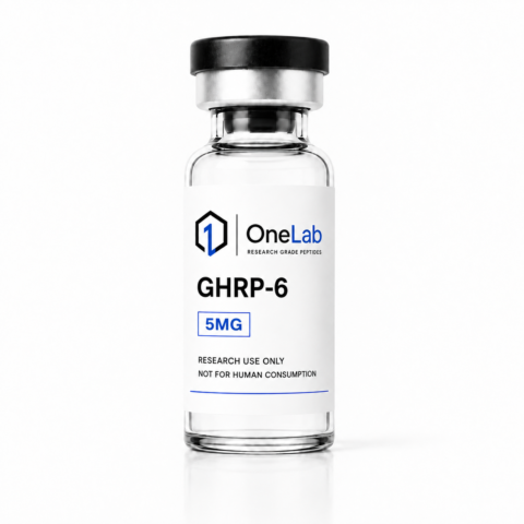 GHRP-6 5MG research peptide vial - OneLab Peptides